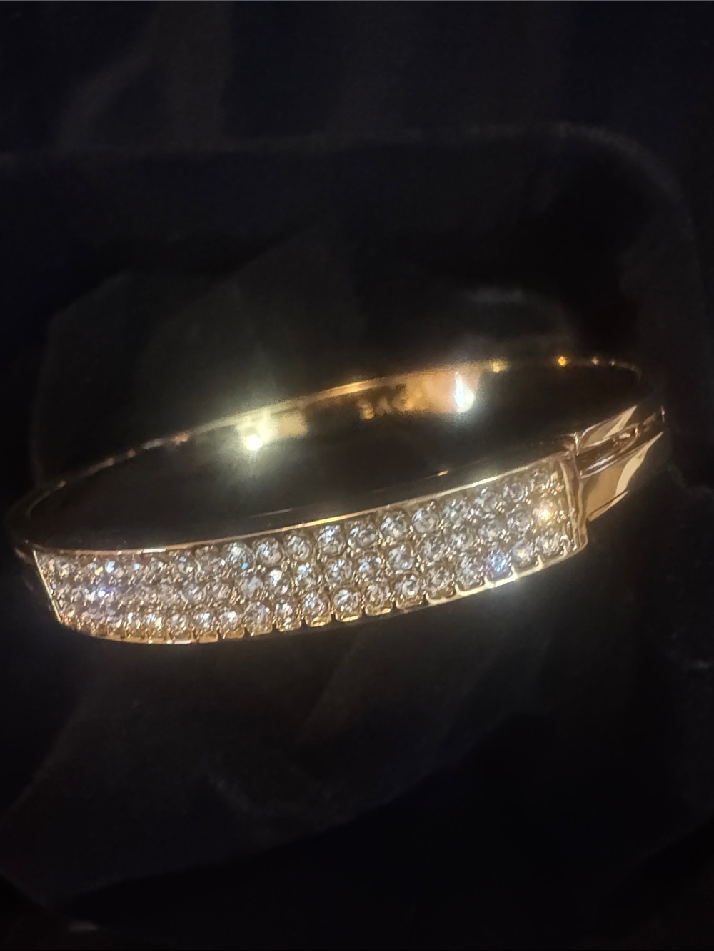 Ann Taylor Love Gold Crystal Pavé Bangle Bracelet - Women's Jewelry